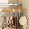 Wooden Sling Hanger Organizer with Multiple Hooks for Underwear Bras Vests Space-Saving Durable Storage Rack Hangers for Clothes