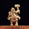 Латунная фигурка Гнома-Воина Козла Миниатюрные Настольные Украшения Ретро Металлические Модели Статуэтка Украшение для Дома