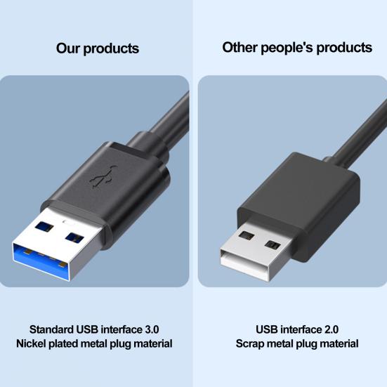 Долговечный удлинительный кабель USB 1 м/2 м, портативный медный сердечник, передача файлов