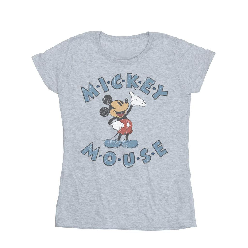 Disney Womens/Ladies Mickey Mouse Dash Cotton T-Shirt