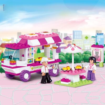 102 шт., городские фургоны Friends, закусочная, автомобиль, фургон для собак, строительные блоки, наборы кирпичей, фигурки, развивающие детские игрушки, Рождественский подарок