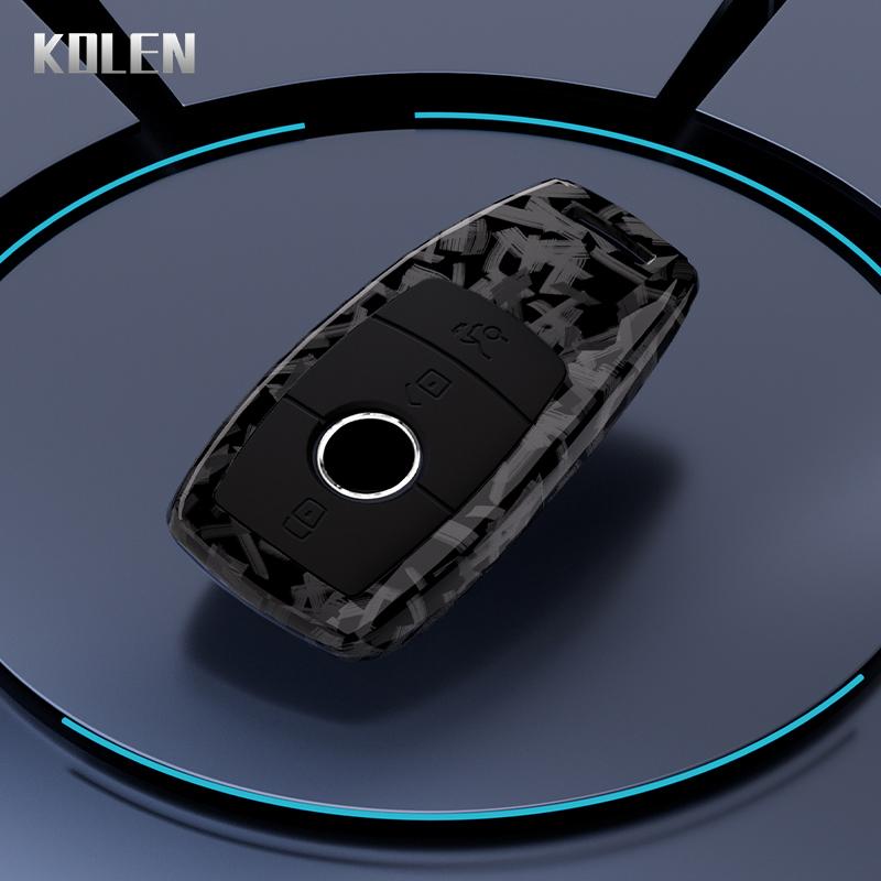 ABS Carbon Fiber Car Key Case Cover Shell For Mercedes Benz A C E S G Class GLC CLE CLA GLB GLS W177 W205 W213 W222 X167 AMG Fob TB7