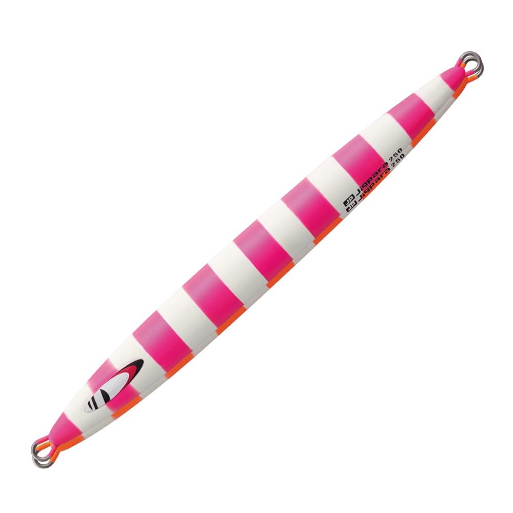 Major Craft Metal Jigpara Vertical Long Matte Zebra Chart Pink Jig, Throw, 350g, JPV-LS350#68,