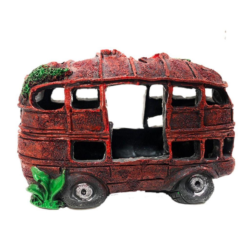 Многоцветное украшение для аквариума, орнамент, укрытие для рыб и креветок, подарок, затонувший автомобиль, украшение для аквариума