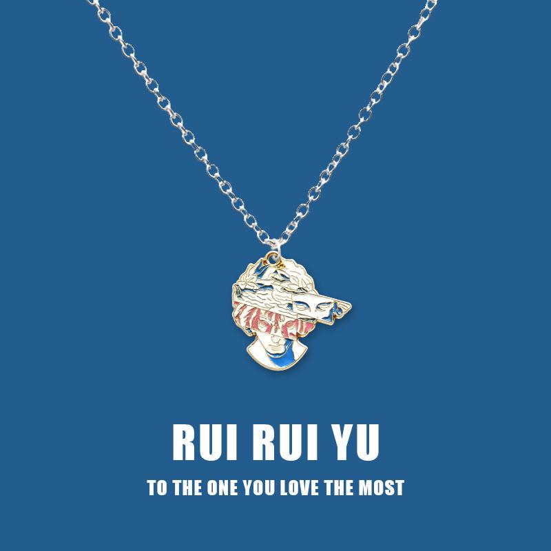 RUI RUI YU Incomplete Statue Art Pendant Pendant Necklace for Women Men Girlfriend Couple Lover Jewelry Gift