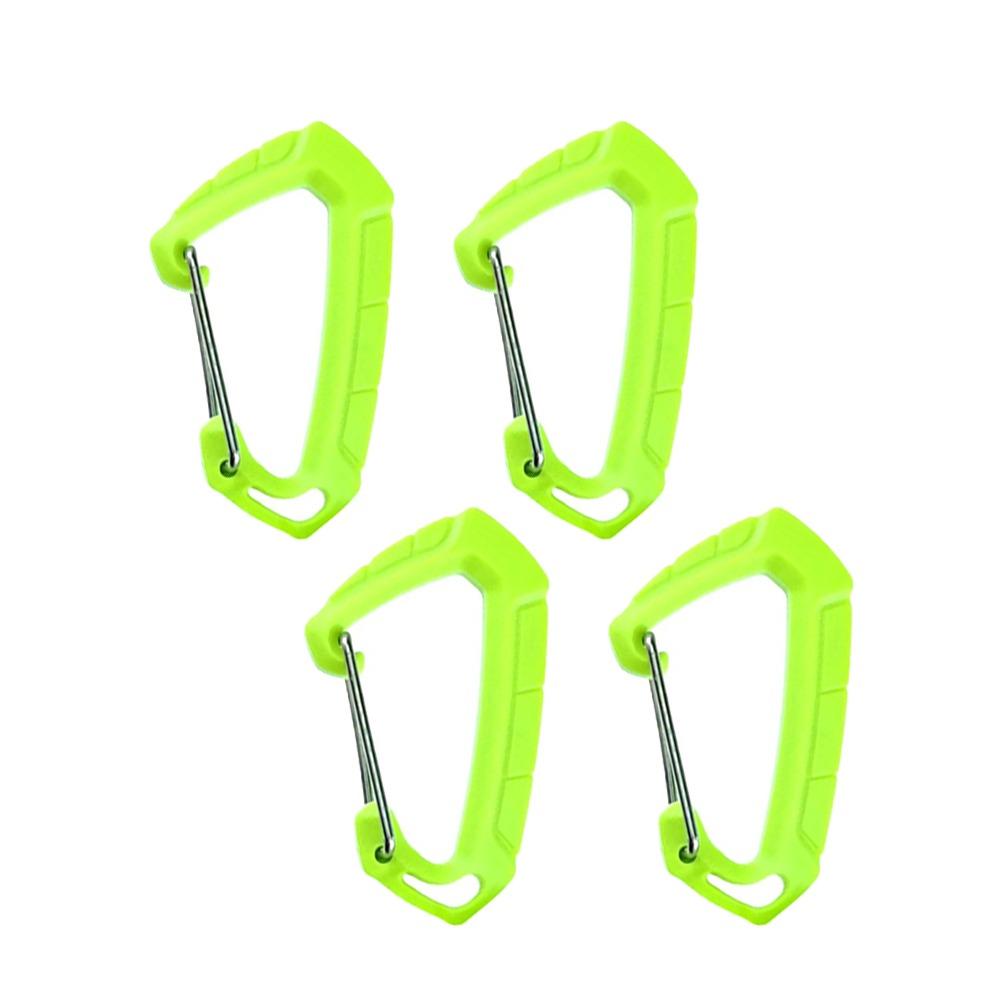 4pcs Multi Tool Tourist Small Hooks Plastic Camping Cycling Hiking Hooks Carabiner Clip Set