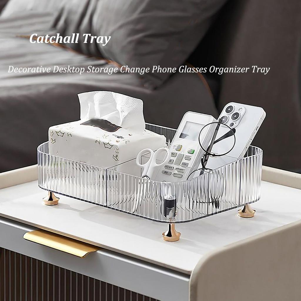 Настольный ящик для хранения, прозрачный поднос для духов, органайзер для макияжа для столешницы в ванной комнате, органайзер для комода, флакон для лосьона, косметика