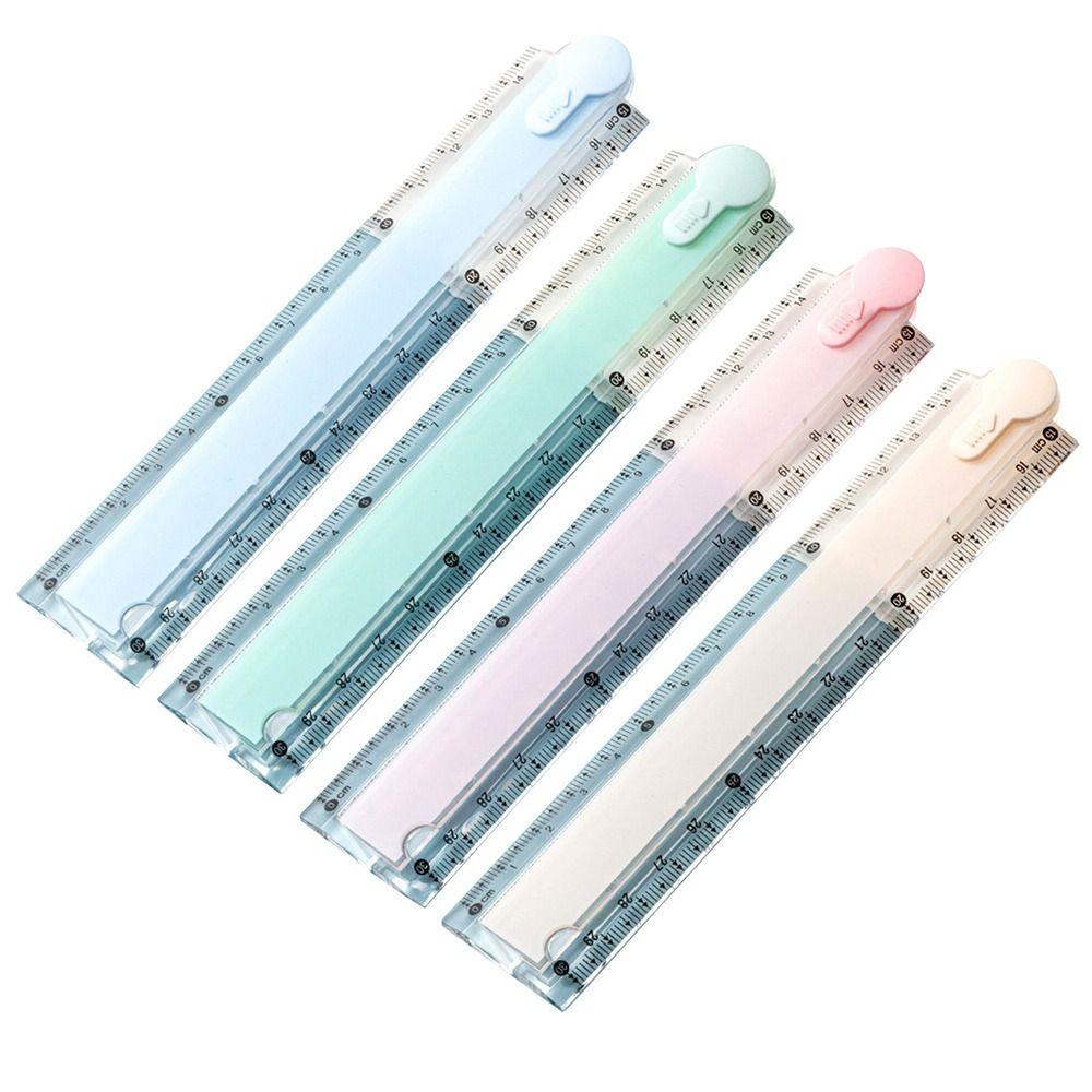 Clear Scale Straight Ruler 30CM Measuring Ruler Durable Foldable Ruler School Office