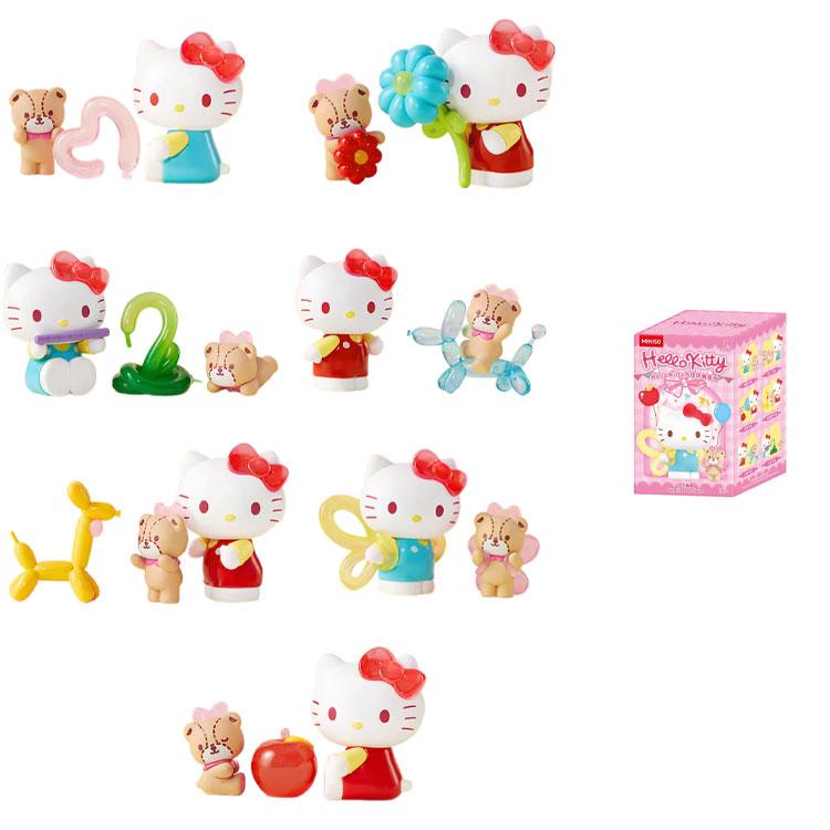 MINISO Hello Kitty Balloons Celebration Collection Mystery Boxes Single Mystery Box/Full Box 6 Pcs Doll