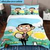 3PCS Mr. Bean's Adventure 3pcs Bedding,Including 3PCS Duvet Cover And 2pcs Pillowcases Perfect for Christmas,Ideal for Bedroom, Dormitory
