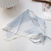 Women Lace Triangle Scarf Sweet Girls Sunscreen Scarf Spring Summer French Beach Style Hair Tie Vintage Female Lady Muslim Hijab