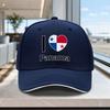 Panama Flag Heart Adjustable Baseball Cap  Lightweight Unisex Printed Hat for Outdoor Weddings  Parties