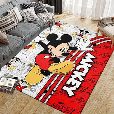1 шт. Ковер с рисунком персонажей мультфильмов Disney, ковер для зоны, нескользящий ковер, коврик для пола, стирающийся вручную, подходит для гостиной, спальни, домашнего декора