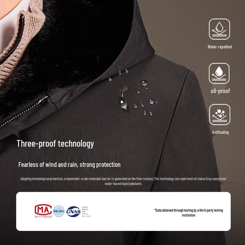 Мужское теплое пальто с капюшоном Antonio со съемной подкладкой