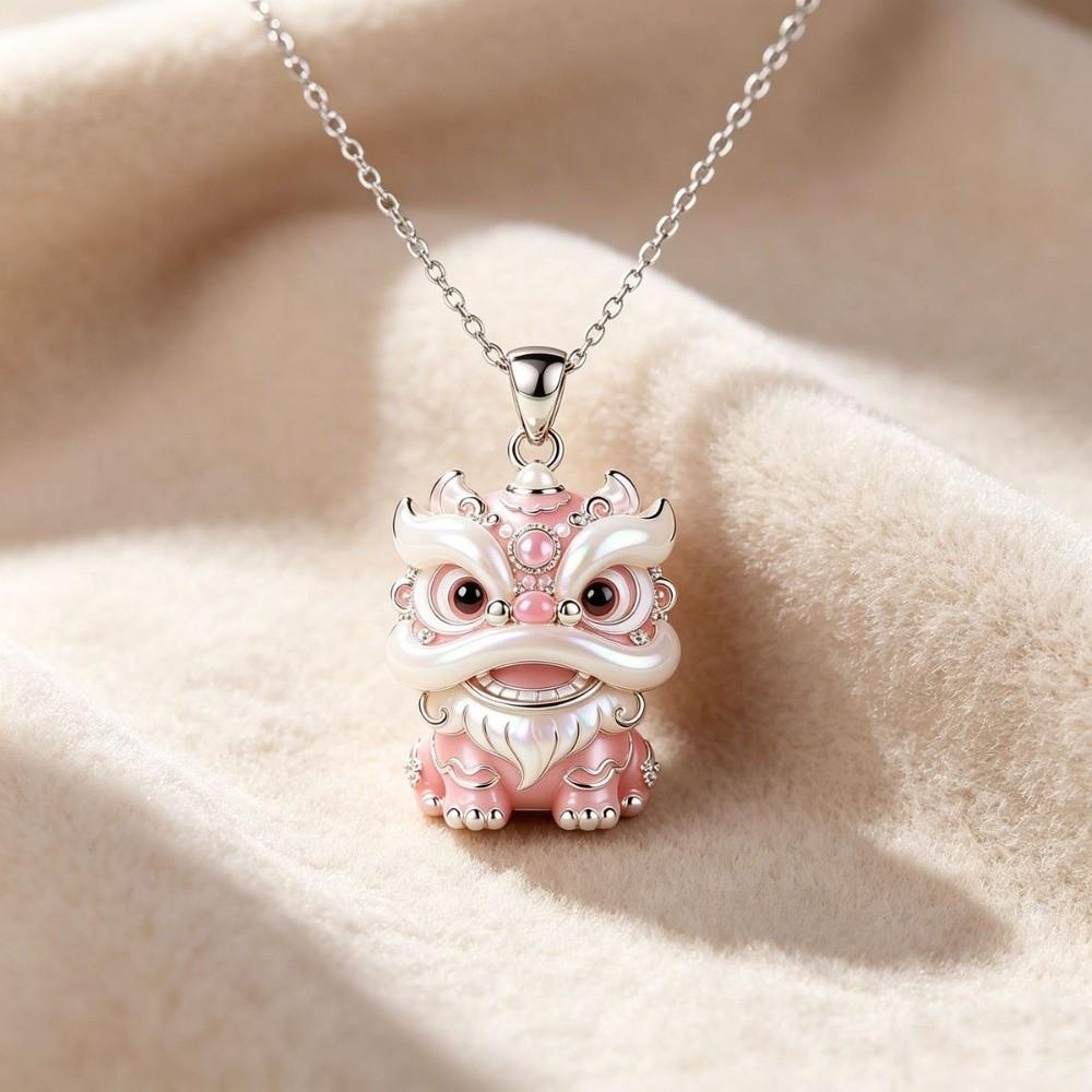 Exquisite Nine-tailed Vixen Pendant Deer Chinese Lion Clavicle Chain Anniversary Gift