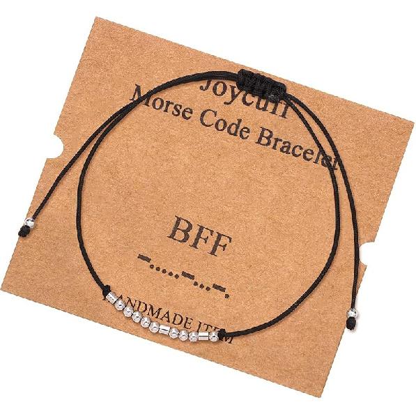 Вдохновляющие браслеты азбукой Морзе Мотивационное ободрение Памятные Уникальные подарки Шнурок Нержавеющая сталь Дружба Регулируемые Серебряные браслеты для