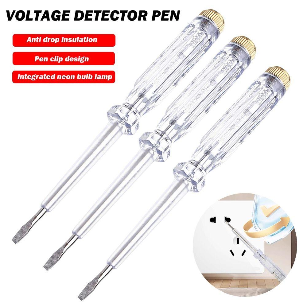 New AC/DC 100-500V Test Screwdriver Clear Handheld Light Circuit Tester Screwdriver Neon Tube