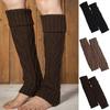 Winter Women Solid Color Crochet Knit Leg Warmers Elastic Boot Cover Long Socks
