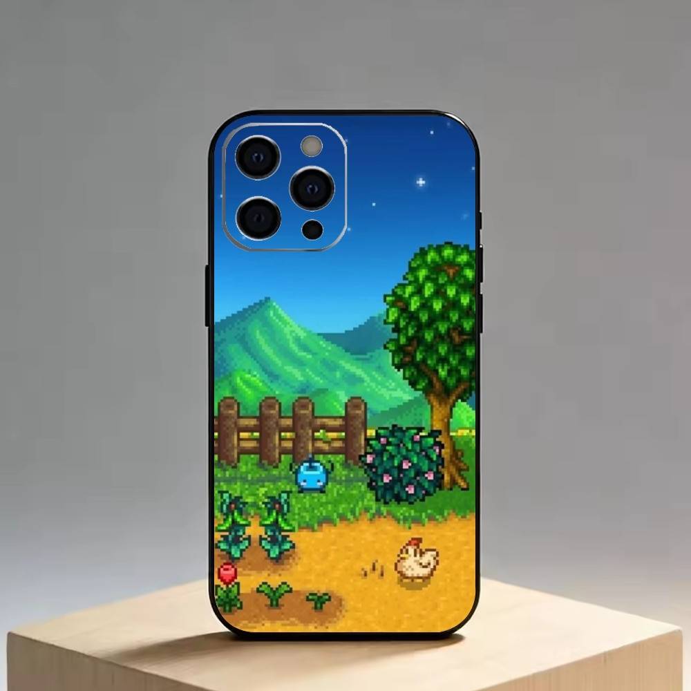 Stardew Valley Чехол для телефона для iPhone 17,16,15,14,13,12,11 Plus,Pro Max,XS,Мягкий силиконовый черный чехол