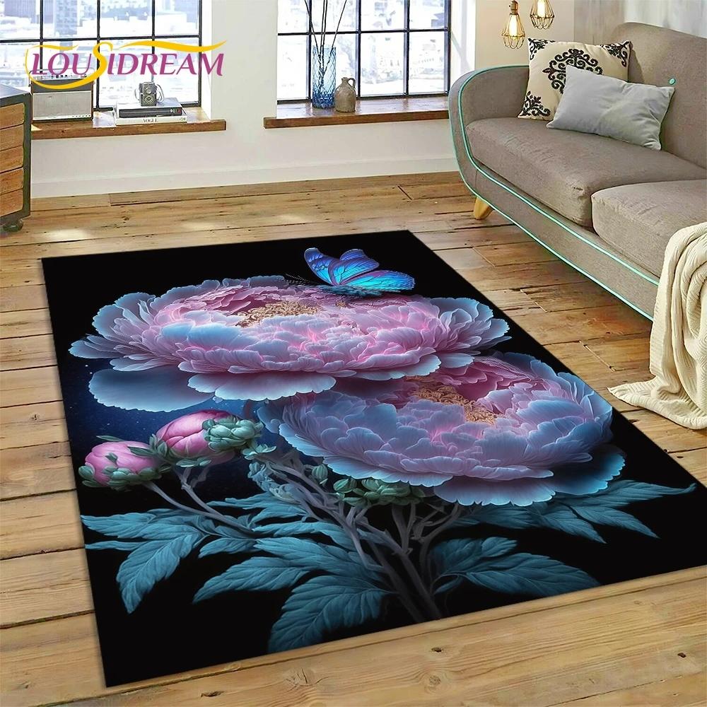3D Dream Sun Flowers Nordic Daisy Rug Ковер для гостиной Спальня Домашний декор, Нескользящее украшение для дивана Коврик Подарки для детей