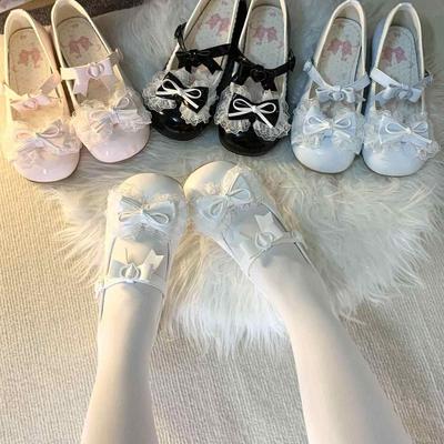 Туфли-лодочки на низком каблуке, удобная мягкая подошва, маленькие кожаные туфли, нежный французский бантик, круглый носок, одинарные туфли Мэри Джейн, женские, новые коллекции лето-осень 2025