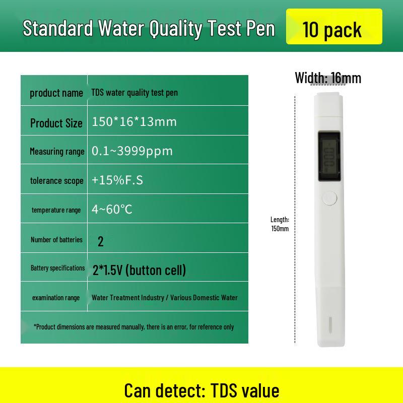 Portable TDS EC Conductivity Meter: 3-in-1 Pure Water Quality Tester