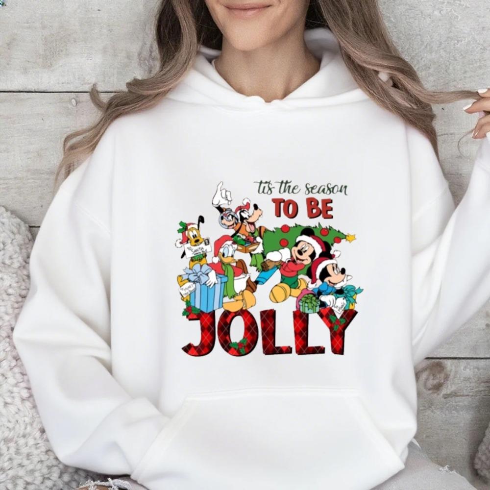 Дисней Наряды для родителей и детей, Рождественская разноцветная толстовка с капюшоном Микки Мауса, Модный американский бренд, Повседневный свободный топ
