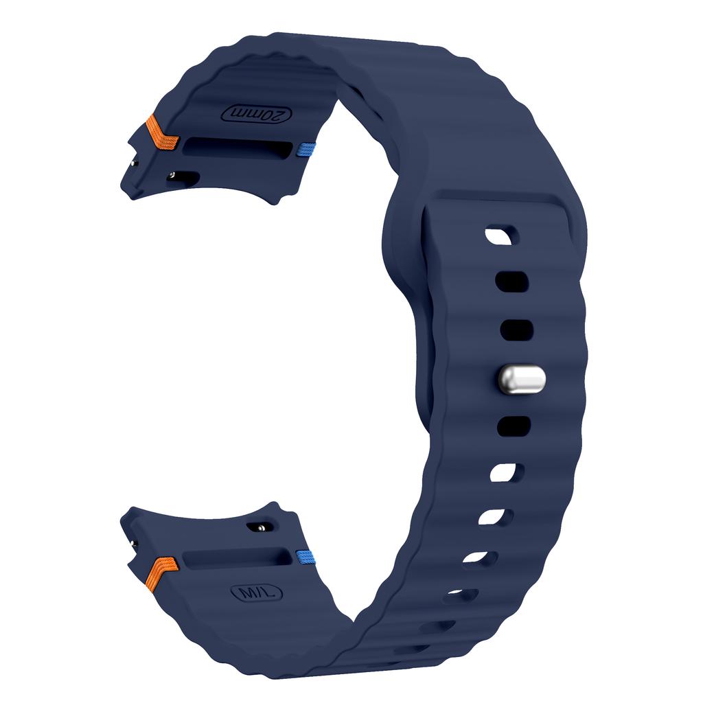 Watch Band For Samsung Galaxy Watch7 40mm 44mm/Watch6 40mm 44mm Wave Silicone Wrist Strap