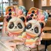 Phone Case: 2D flat design suitable for Samsung Galaxy A34 A35 M05 M06 S20 S22 S21 FE Plus 5G protective case, big panda head, perfect Christmas and H