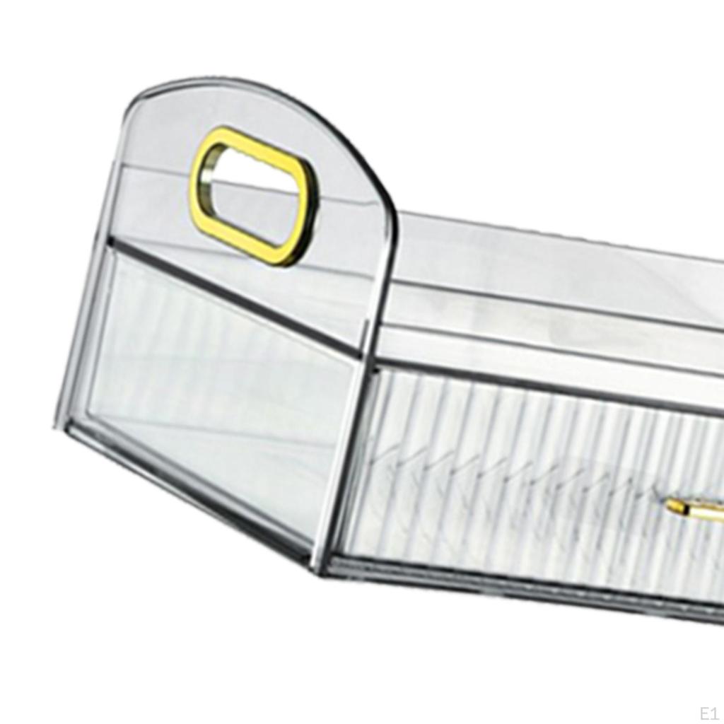 Makeup Storage Box Countertop Organizer Display with Handle Decorative Jewelry Container for