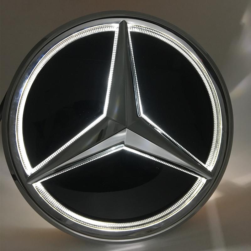 Car Front Grilled Star Emblem LED Illuminated Logo White Blue Red Light for Mercedes Benz W253 W204 W205 W213 glc gle w166 w176