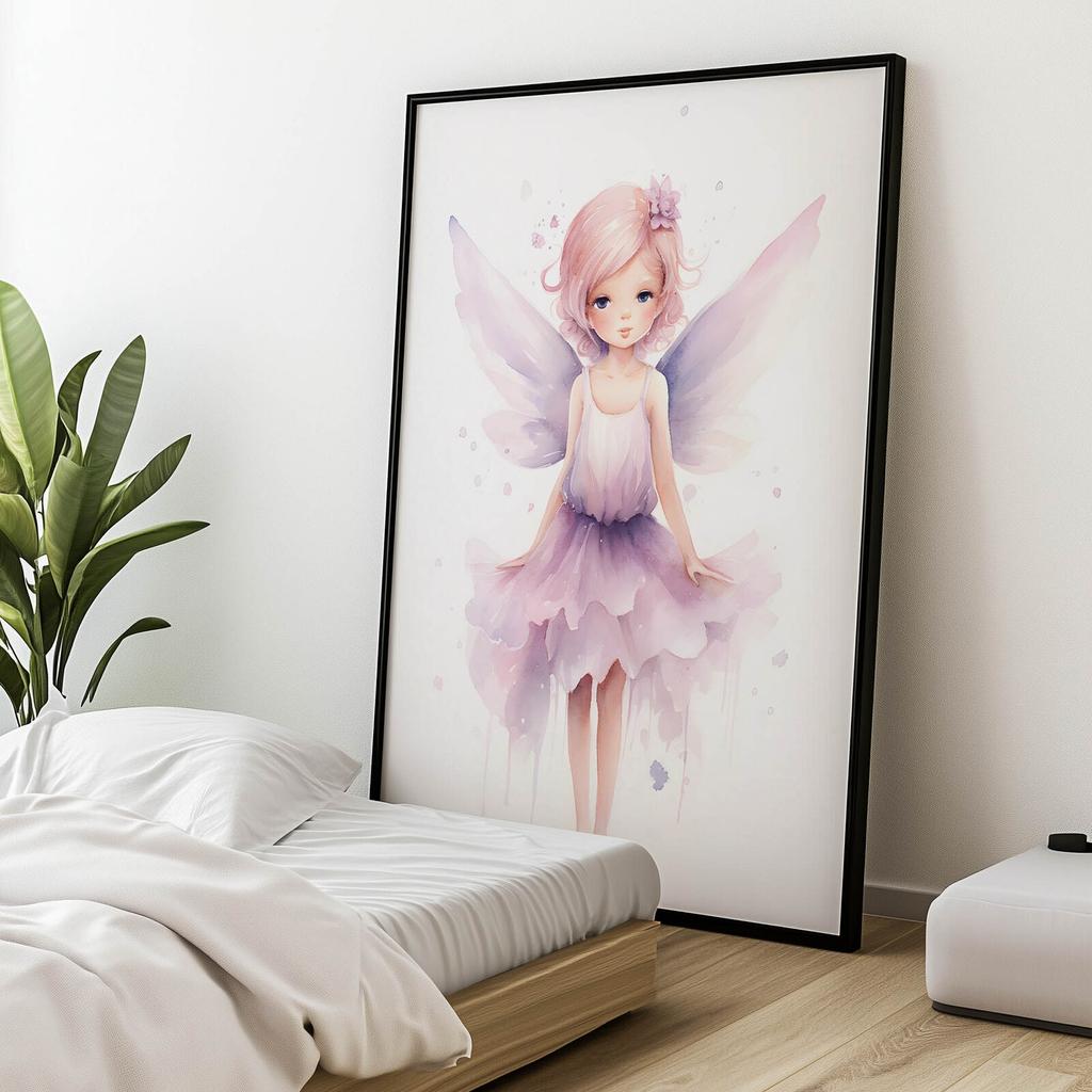 Magiczna Elfowa Wróżka Magiczna Elfowa Wróżka, 30X40 Cm, Rama Aluminiowa Złota, Papier Matowy 230 Gsm