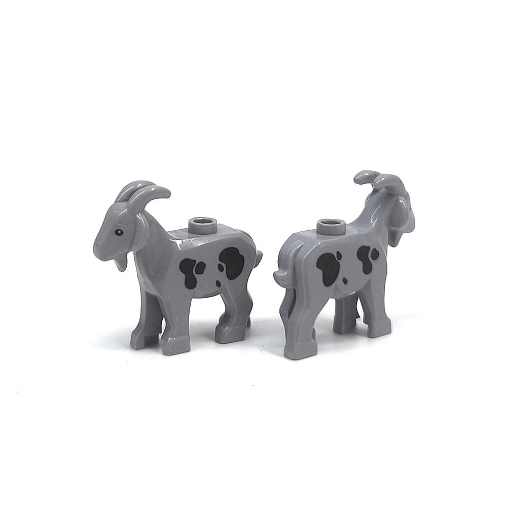 Детали для DIY с принтом животных: Коза, Чайка, Пингвин, Рыба, Овца - Совместимы с MOC Игрушками-конструкторами