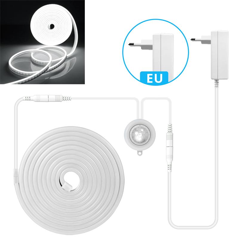 Wireless PIR Motion Sensor LED Strip Light Neon Sign 12V Neon Lights Tape For DIY Kitchen Christmas Backlight Lamp Decoration With EU Plug