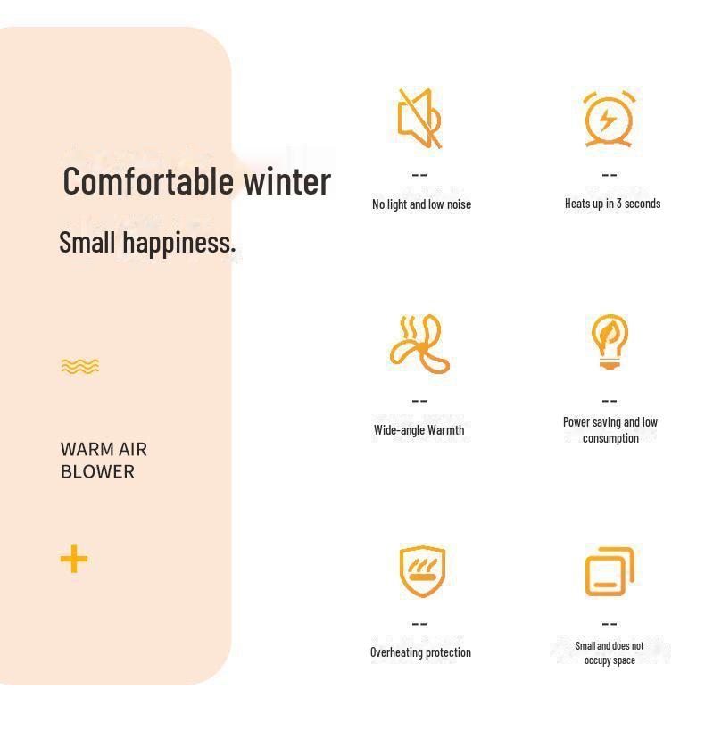 Электрический настольный обогреватель Cross-Border - Компактный дизайн Sun по стандартам ЕС и США