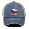 Кепка тракера с регулируемым размером и принтом флага Чехии, патриотичная женская кепка, унисекс, дышащая, простая, бейсболка-снэпбэк