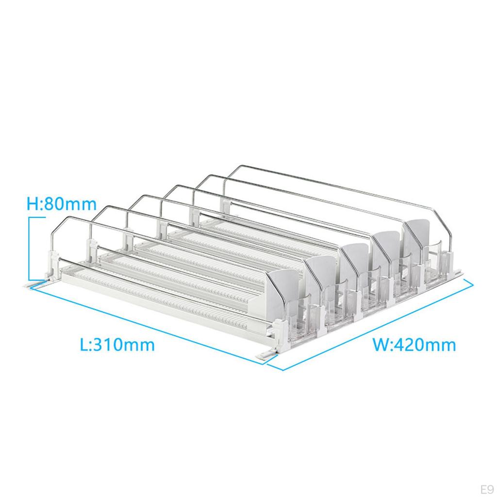 Drink Organizer for Fridge Automatic Propeller Bottle Rack Durable Spring Loaded Beverage