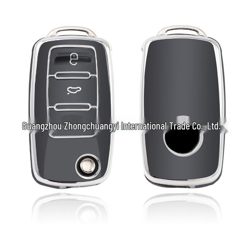 Чехол для ключа Volkswagen: Подходит для Lavida, New Sagitar, Lamando, Bora, Jetta, Tiguan, Passat, Santana