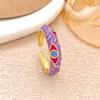 Ring Color Dripping Oil Devil's Eye Ring Niche Design Sense Personality Cute Fashion Versatile Ring Women