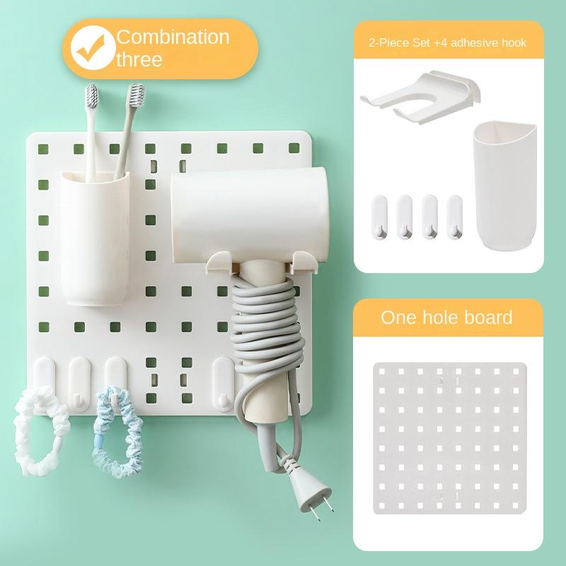 3873 Бытовая настенная полка для хранения с отверстиями для хранения вещей Стойка для показа в общежитии Подвесная доска для учебного стола Отделка Стеллаж для хранения вещей
