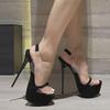 Transparent Snake Pattern High Heel Stiletto Platform Sandals for Women