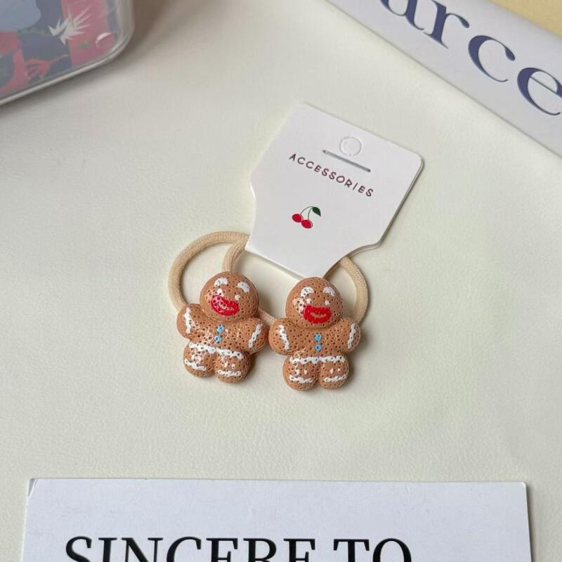 Детские рождественские резинки для волос, праздничные резинки для волос для девочек, конфетных цветов, высокоэластичные мягкие резинки для хвоста, праздничные аксессуары для волос