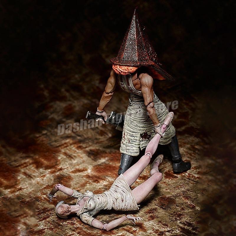 Фигурка Figma Sp-055 Silent Hill Пирамидоголовый 17 см Красная Пирамидальная Тварь Откровение 3D Фигурка ПВХ Фигурка с Шариком на Голове Модель Игрушки