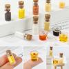 Стеклянный флакон, мини-банка для приправ, аксессуары для кукол, кухонная игрушка, миниатюрная бутылка для специй