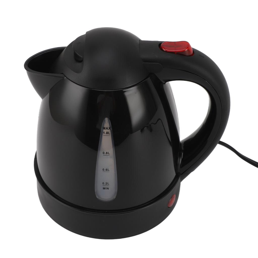 Electric Kettle 150W 1L Black Road Hot Water Boiler Stainless Steel Liner Auto Shut Off Tea Kettle