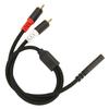 3,5 мм на 2 RCA Кабель Женский на Мужской Стерео Двунаправленный Позолоченный Звуковой Y-разветвитель для Телефона MP3 Динамика 11,8 дюйма