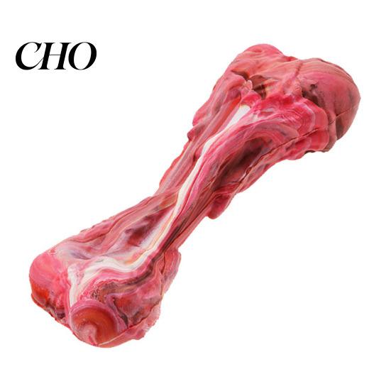 Puppy Teething Toy Realistic Bone Dog Rubber Flesh Chew Teeth Cleaning for Aggressive Chewers Bite Resistant