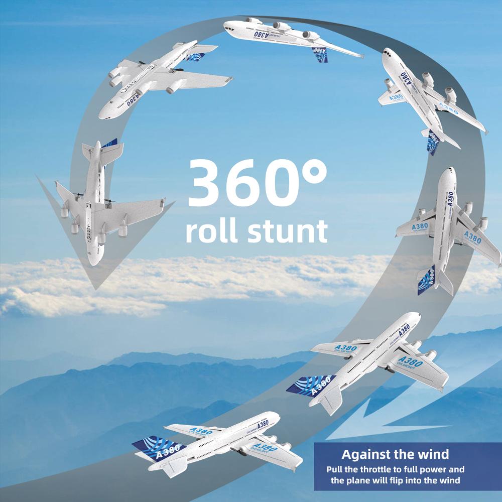 3Ch 2Ch A380 Радиоуправляемый самолет Планер Самолеты Дистанционное управление Пенопластовый самолет Самолет с фиксированным крылом 6 Гироскоп Модель самолета Игрушки Хобби