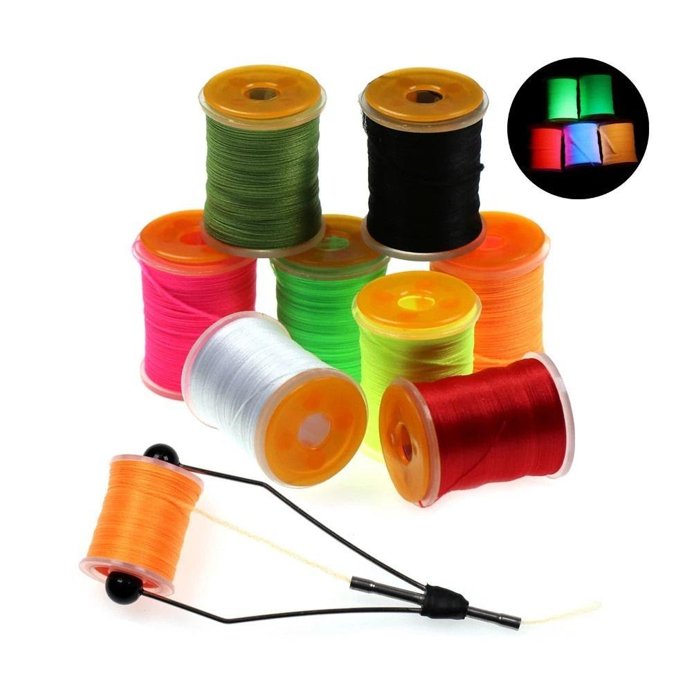 Bass 100Yard Fluorescent Fly Fishing Line Tying Thread Material Fishing Hook Line Fly Tying Thread