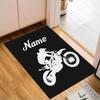 Custom Name Sport Bike  Rug for Living Room, Game Rooms, Office, Bedroom, Floor Mat Playful Design, fan gifts Christmas decor